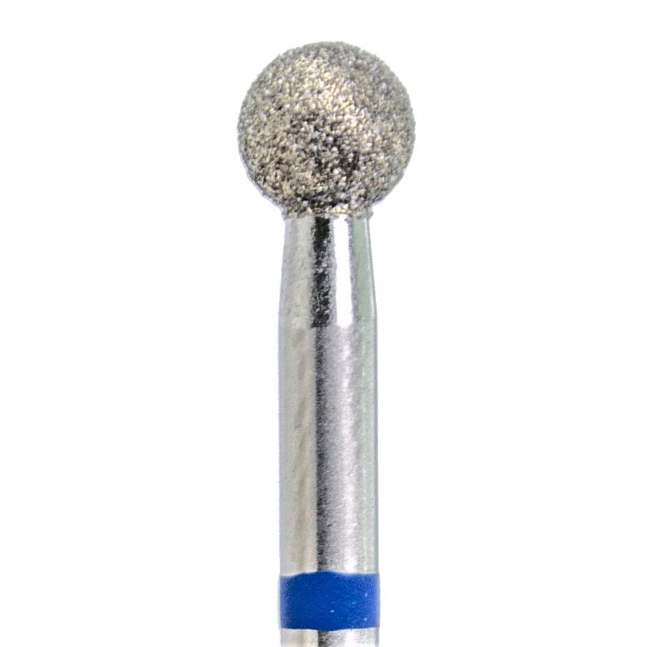 KMIZ Diamantová fréza - koule - modrá, L-3,8 mm, Ø 4,2 mm