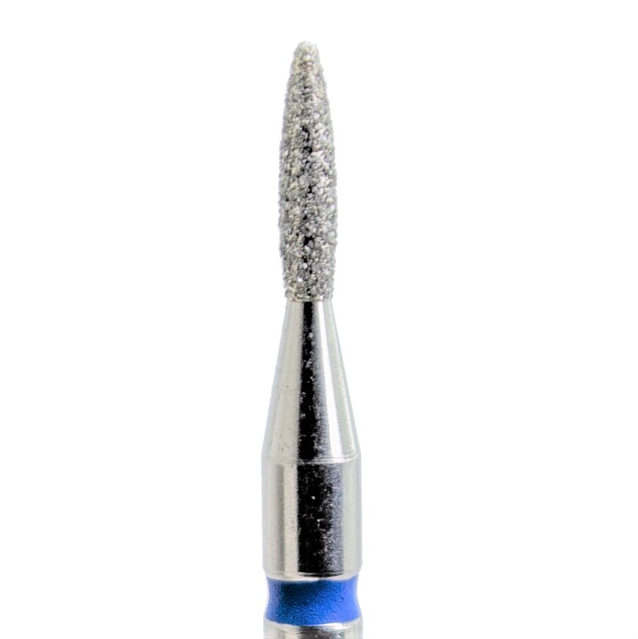 KMIZ Diamantová fréza - plamínek - modrá, L-6,0 mm, Ø 1,4 mm