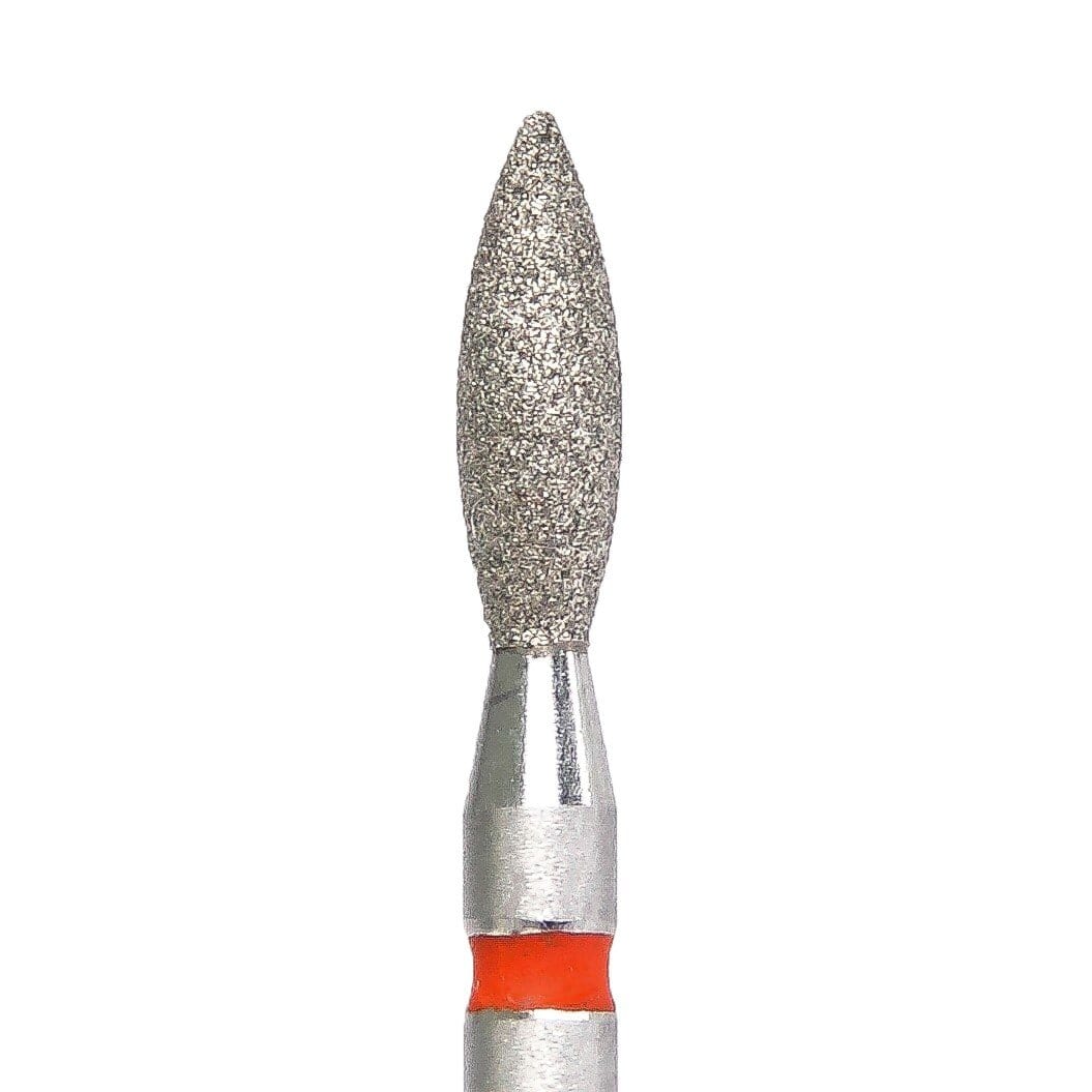 KMIZ Diamantová fréza - plamínek - červená, L-8,0 mm, Ø 2,5 mm