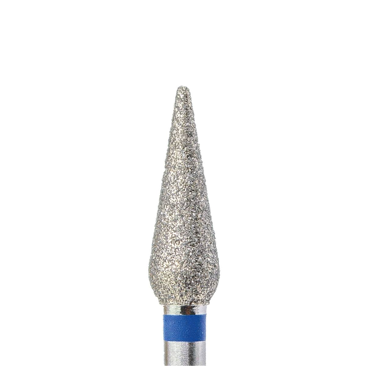 KMIZ Diamantová fréza - kapka zaoblená - modrá - L-12,0 mm, Ø 4,0 mm