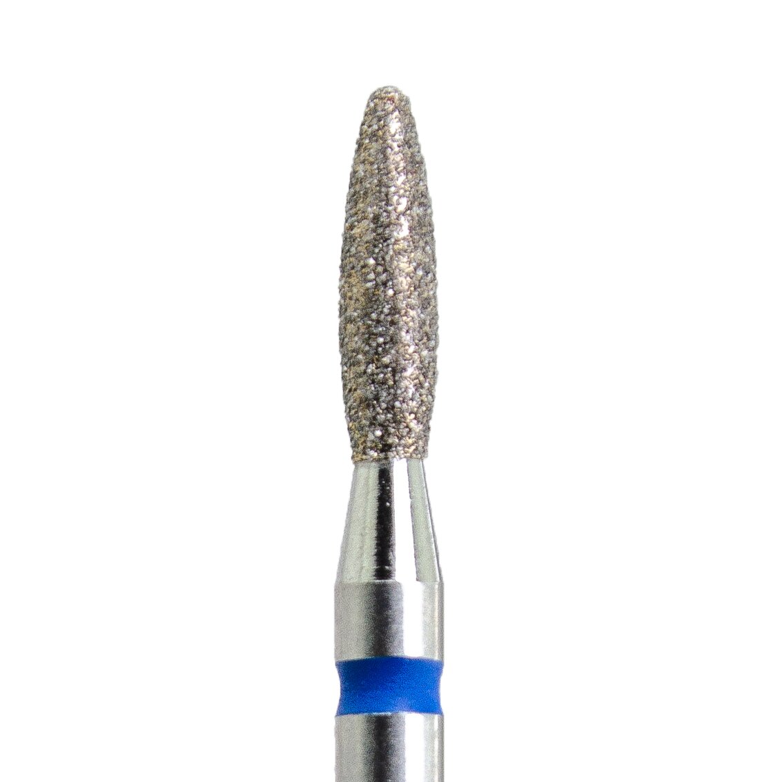 KMIZ Diamantová fréza - plamínek zaoblený - modrá, L-8,0 mm, Ø 2,1 mm