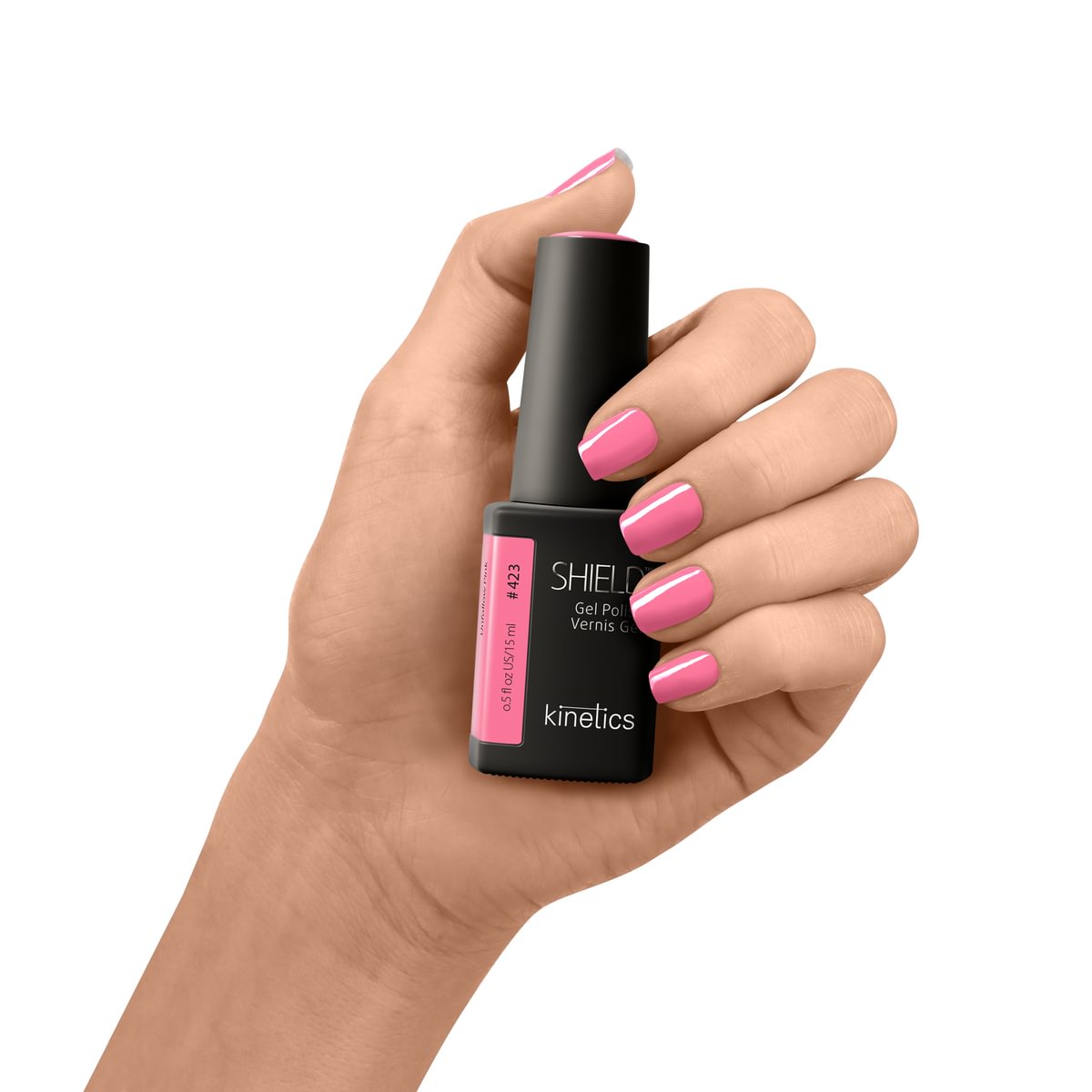 KINETICS Gel lak – SHIELD (HEMA FREE) – Unfollow Pink #423 – 15 ml KINETICS Gel lak – SHIELD (HEMA FREE) – Unfollow Pink #423 – 15 ml