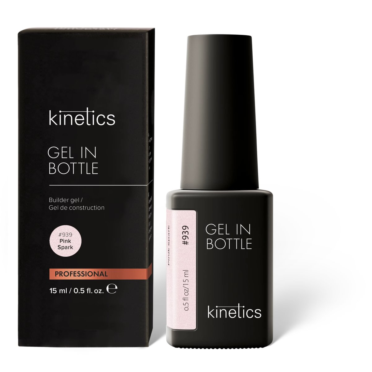 KINETICS Gel v lahvičce - Gel in Bottle #939 Pink Spark - 15 ml