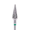 HEAD Tvrdokovová fréza – kužel – zelený, L-14,0 mm, Ø6,0 mm