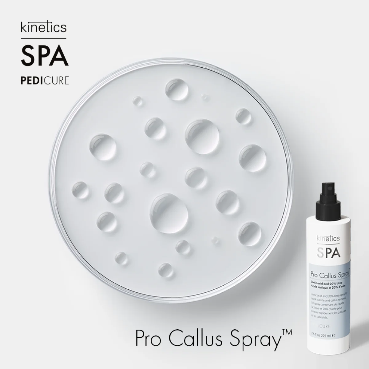 KINETICS SPA pedikúra - Pro Callus Spray - odstraňení mozolů, 225 ml
