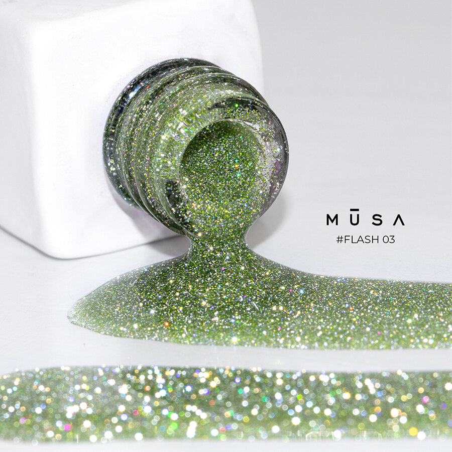 MUSA Gel lak - FLASH 03 - zelený, 7 ml