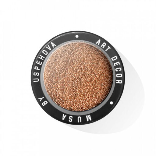 MUSA Mikrokuličky pro nail art - kaviár - růžové zlato - 0,6 mm