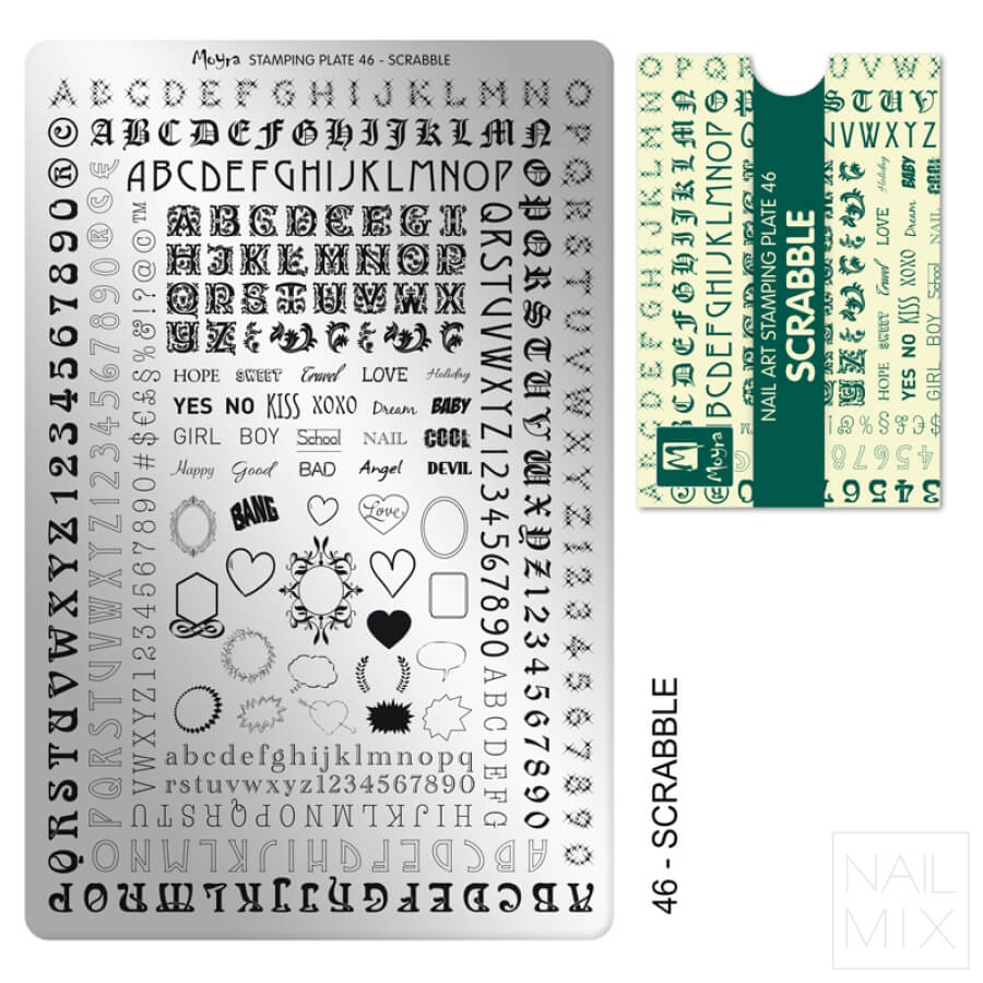 Moyra Stamping Deska na razítkování Scrabble