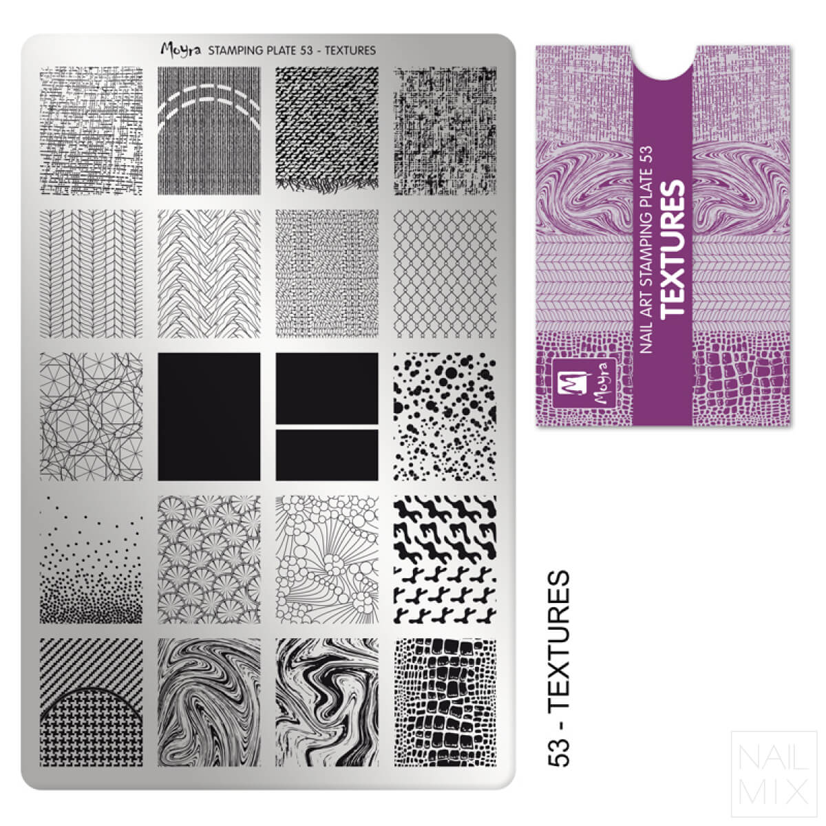 Moyra Stamping Deska na razítkování Textures