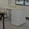 Stůl na manikúru - Bílý - 120x60cm - Bílé kovové nohy