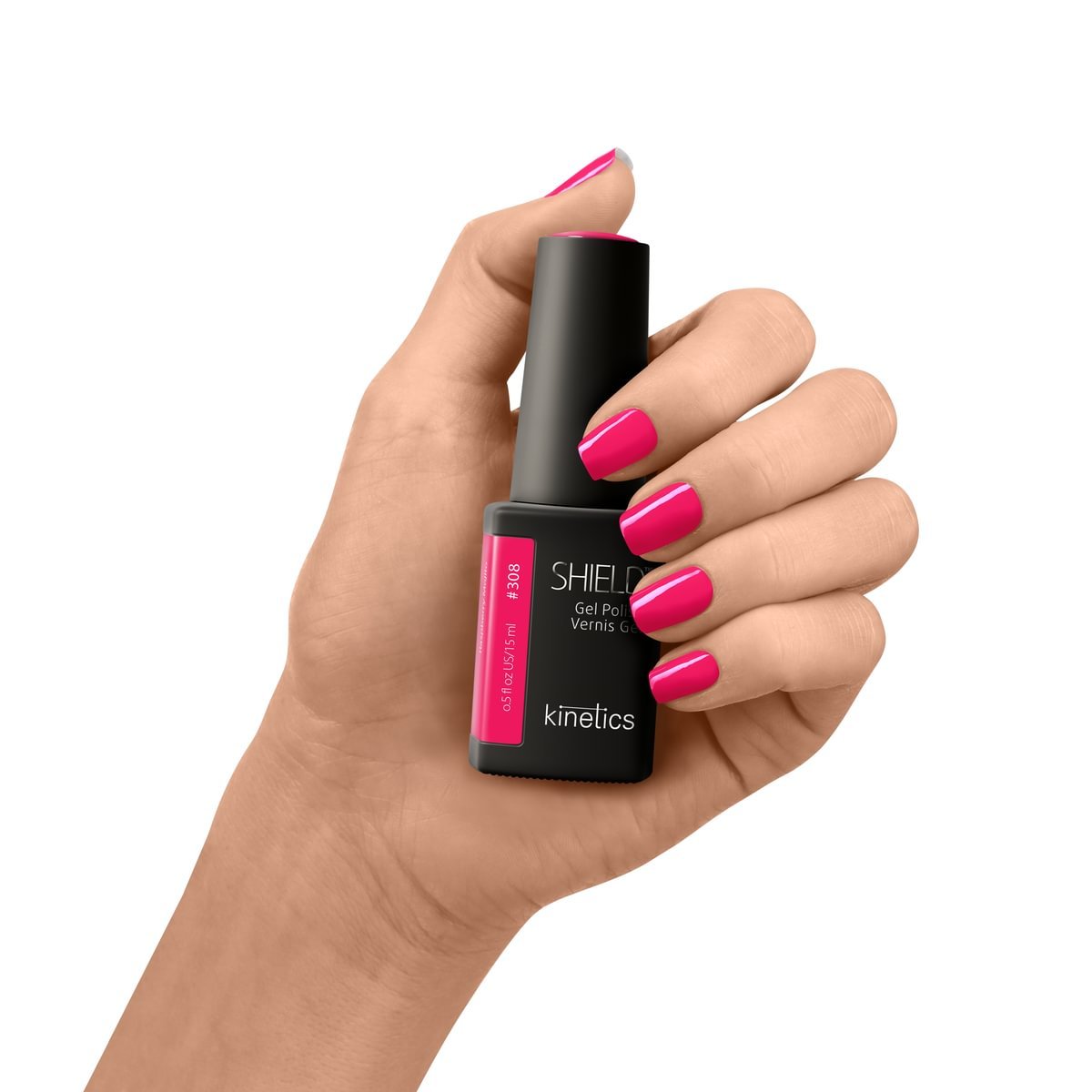 KINETICS Gel lak - SHIELD (HEMA FREE) - Raspberry Mojito #308 - 15 ml