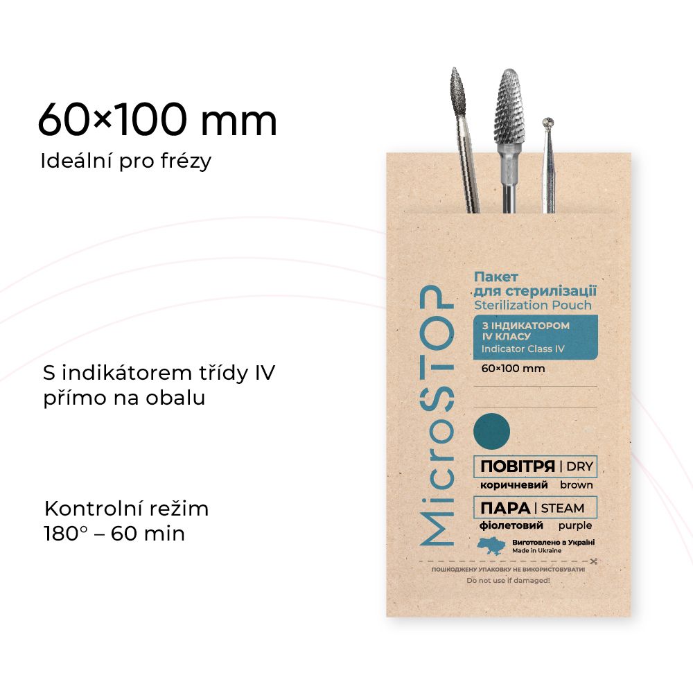 Microstop Sterilizační kraftové sáčky Eco 60×100 mm