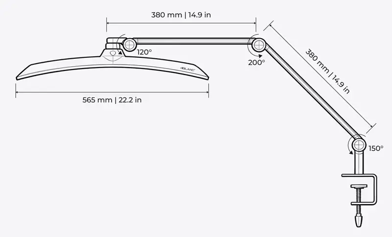 4BLANC Profesionální LED lampa šetrná k očím - Relo™ Ultimate
